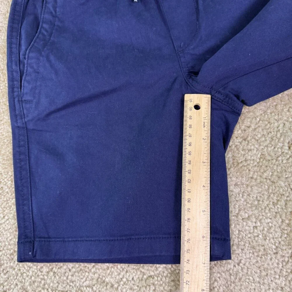 Gap Kids Boys Chino Shorts L Blue Stretch Soft Twill Elastic Waist E876